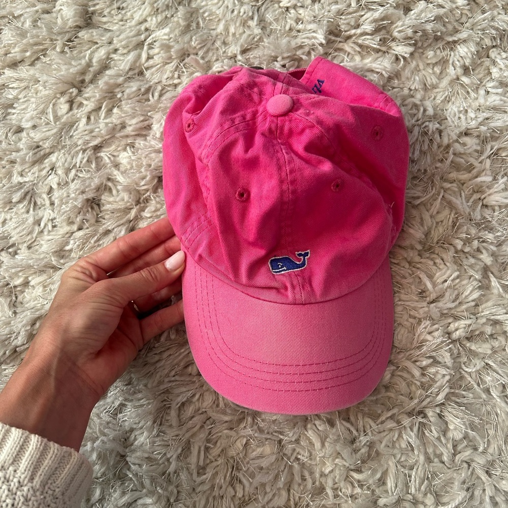 Pink Vineyard Vines Hat with Whale Logo